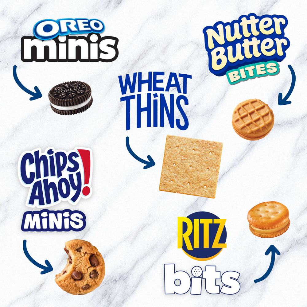 Nutter Butter Bites presentación mostrando sándwiches de crema de cacahuate