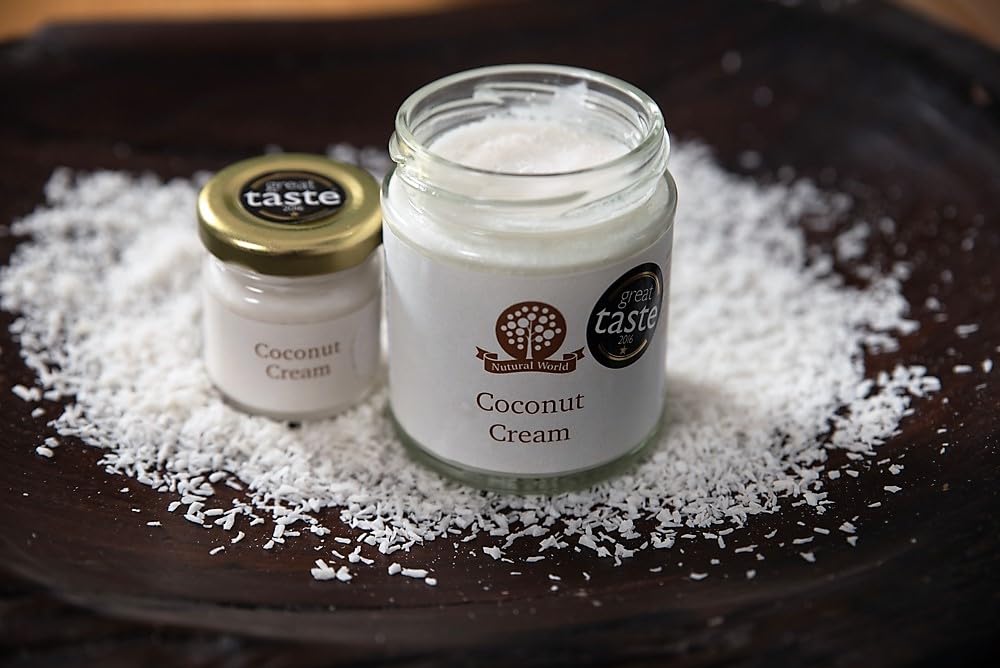 Nutural World cucharada de crema de coco lista para mezclar y cocinar