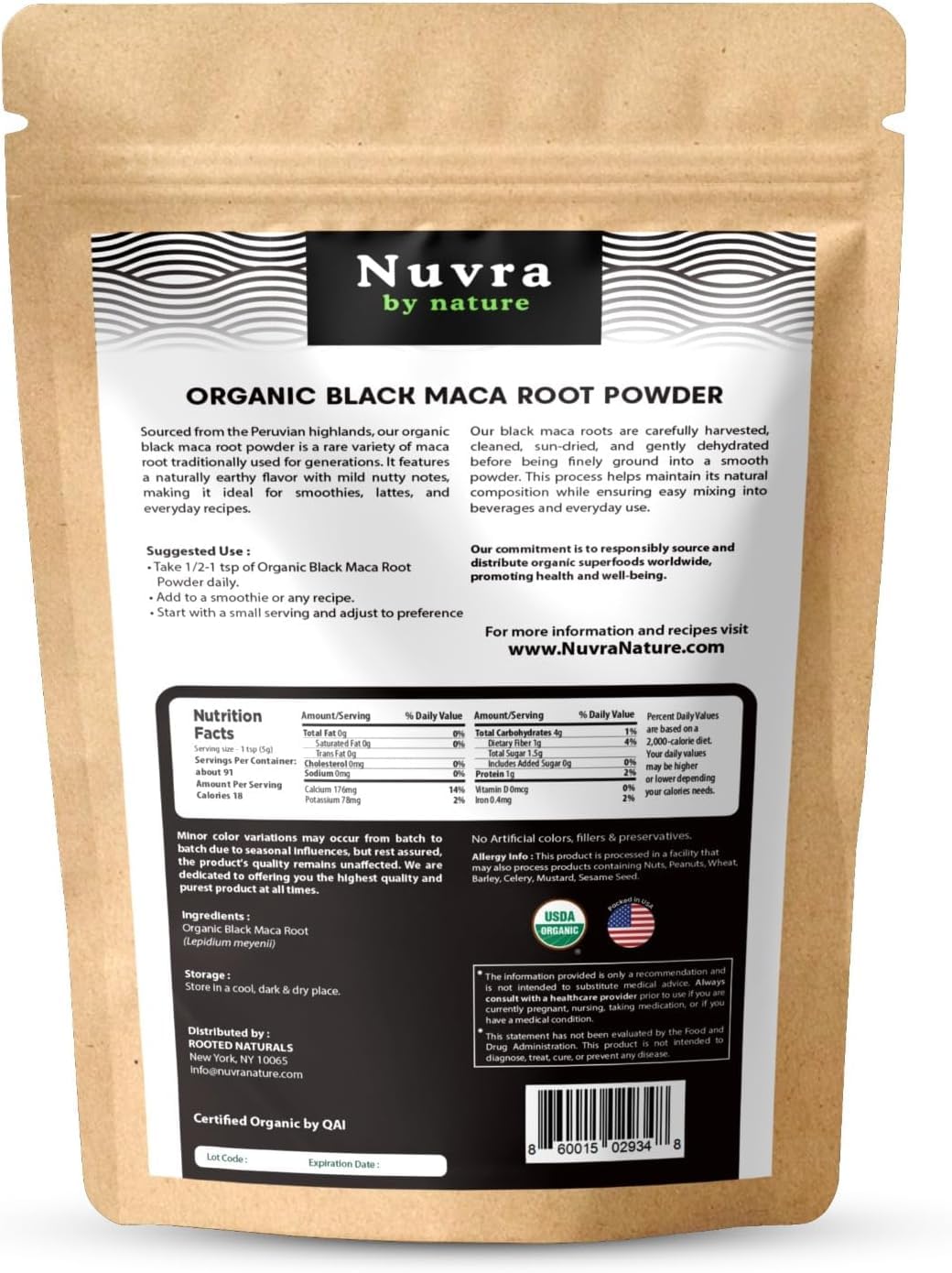 Nuvra by Nature muffins horneados con maca negra integrados en la masa
