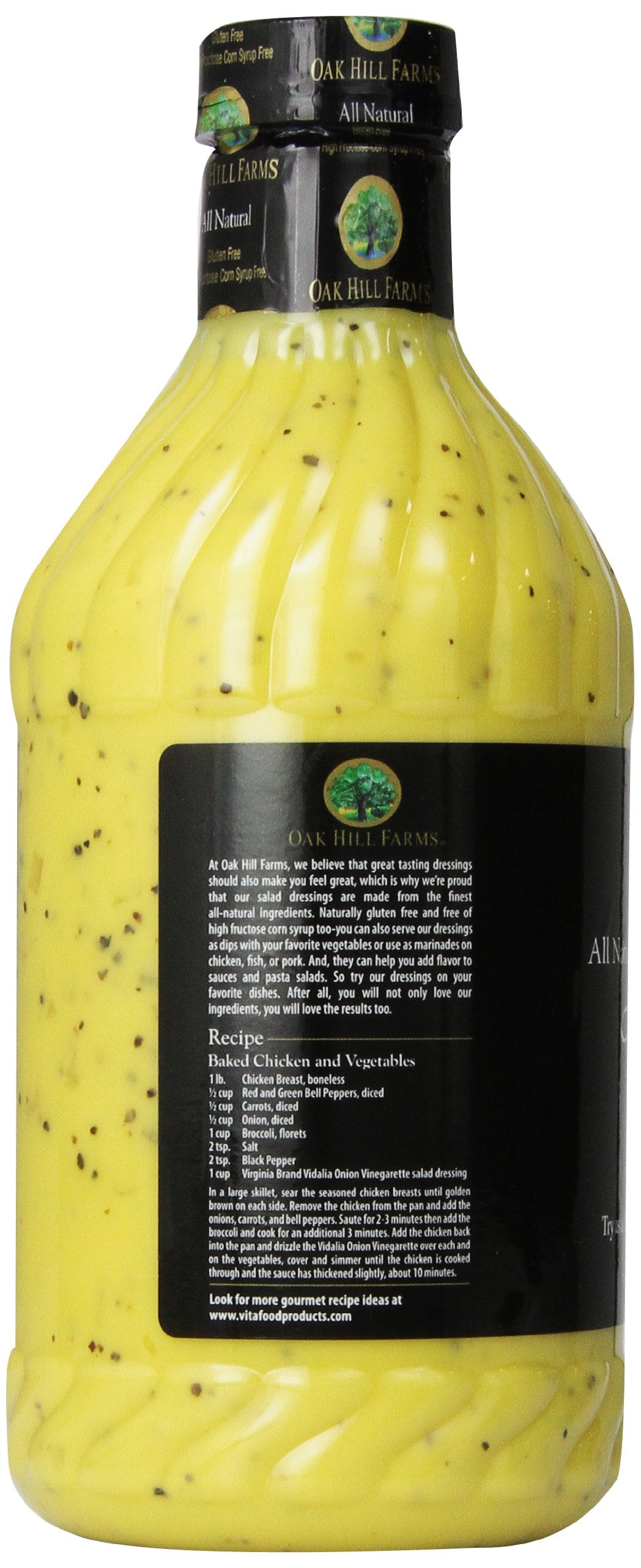 Oak Hill Farms textura de vinagreta que muestra su consistencia cremosa
