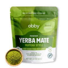 Obby envase frontal de 60 g mostrando etiqueta y sello Rainforest Alliance