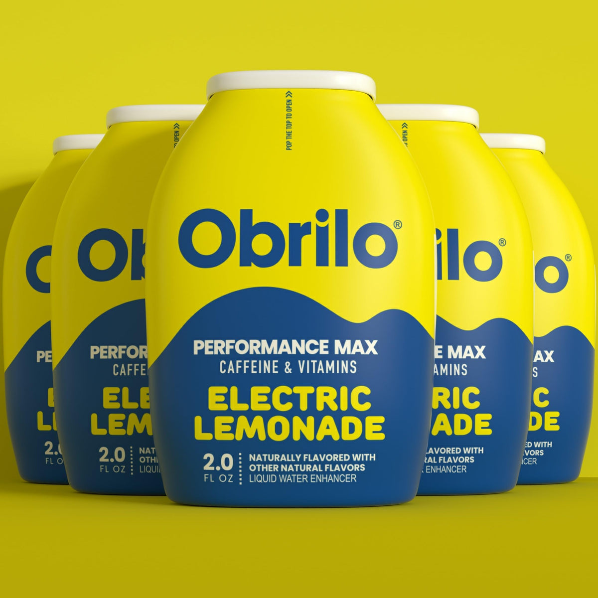 Obrilo vista frontal del pack Electric Lemonade con diseño claro y portátil