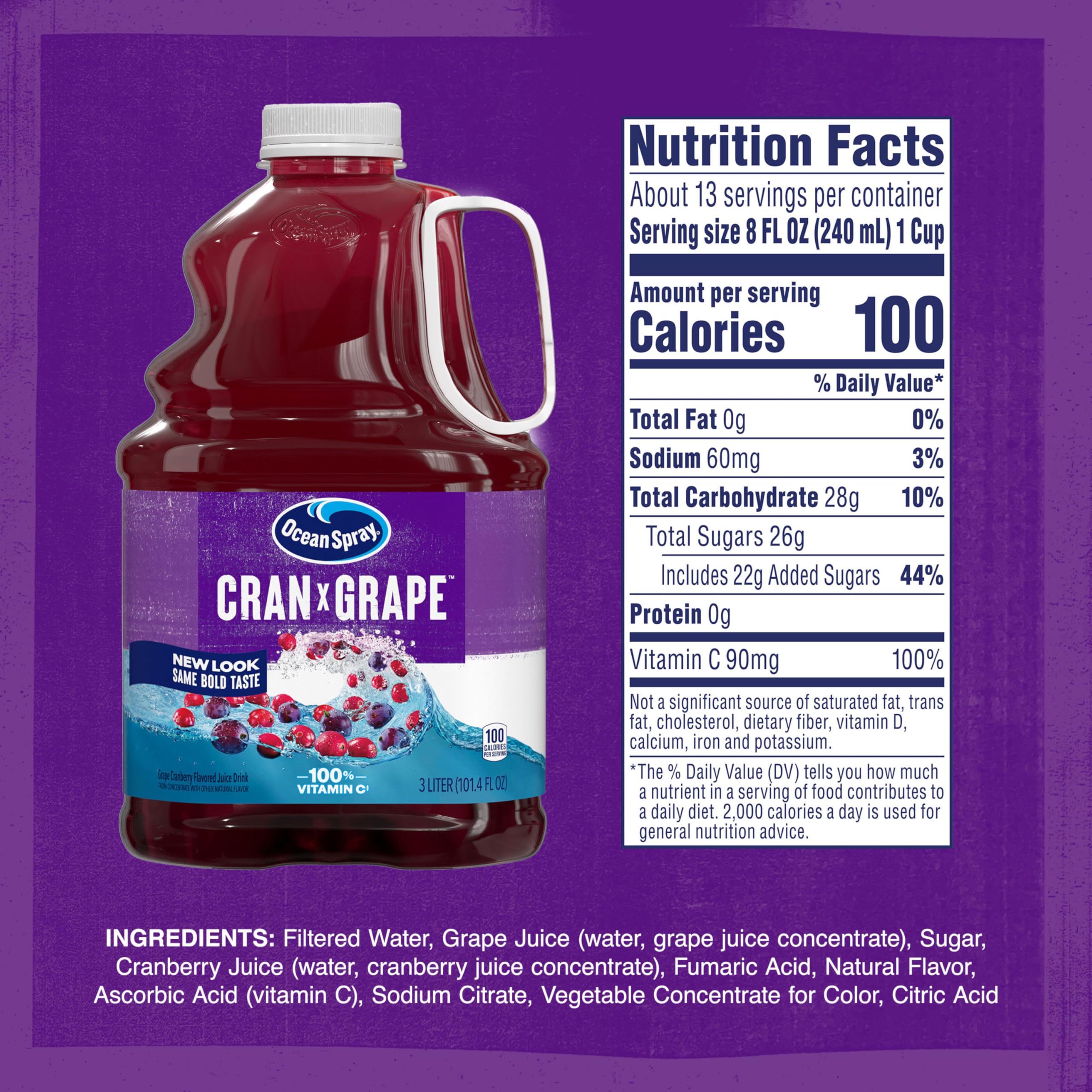 Ocean Spray paquete de seis cajas apiladas listo para almacenamiento