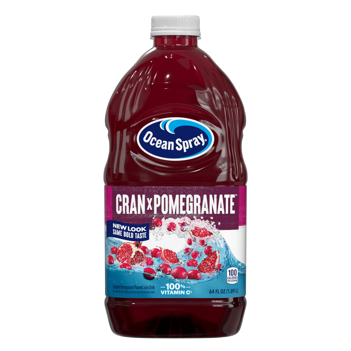 Ocean Spray botella frente mostrando diseño y sabor refrescante