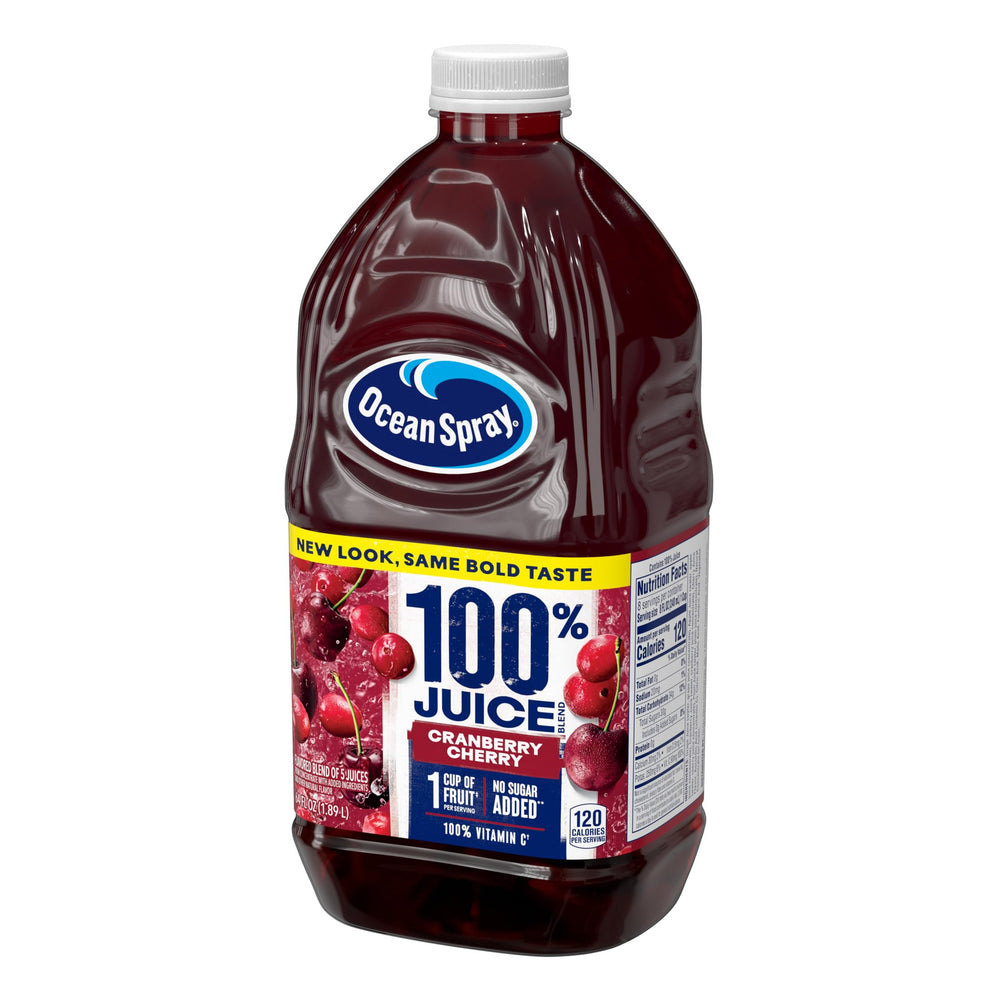Ocean Spray jugo vertido resaltando color y textura refrescante