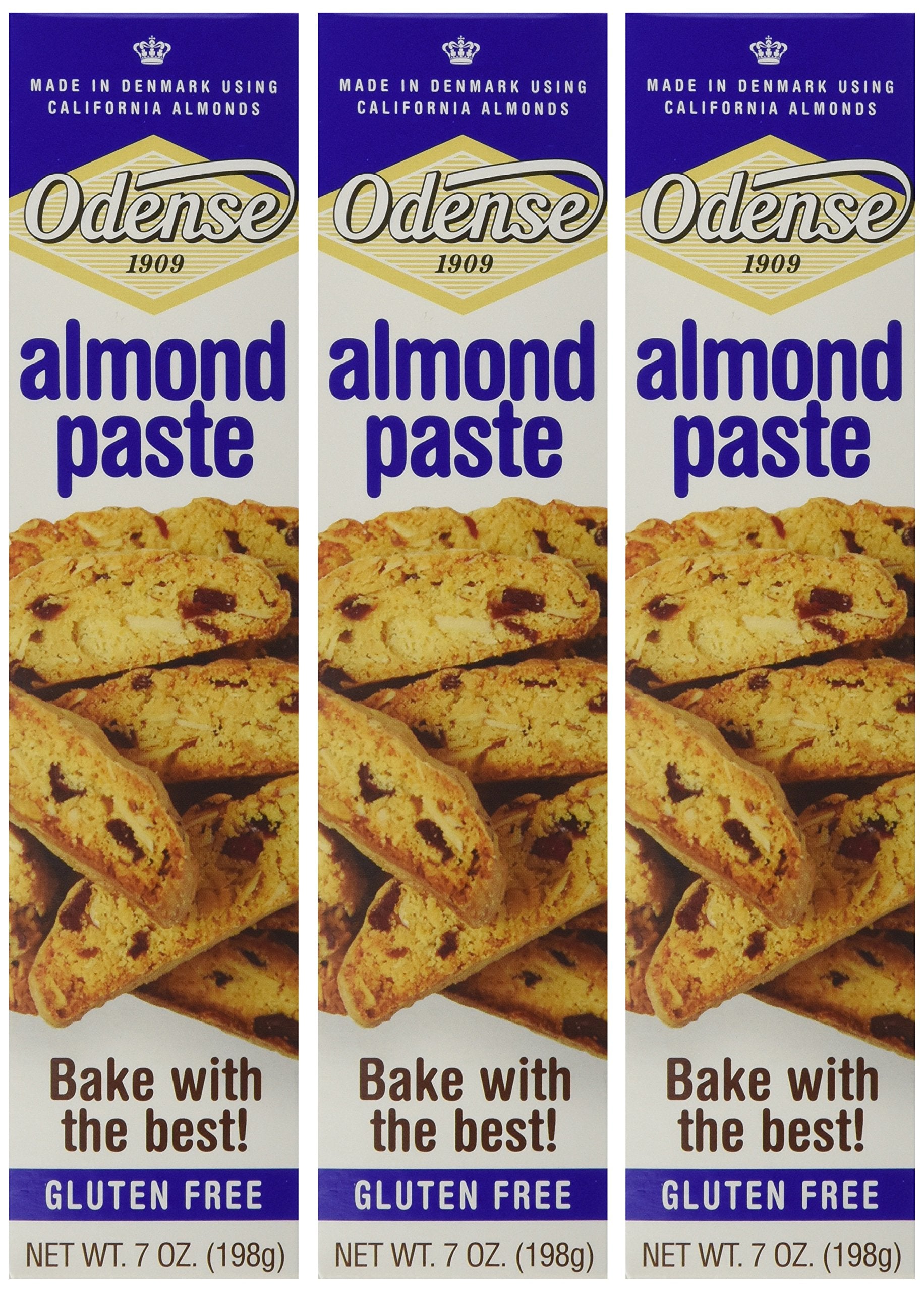 Odense pasta de almendra frontal paquete mostrando unidades y conveniencia