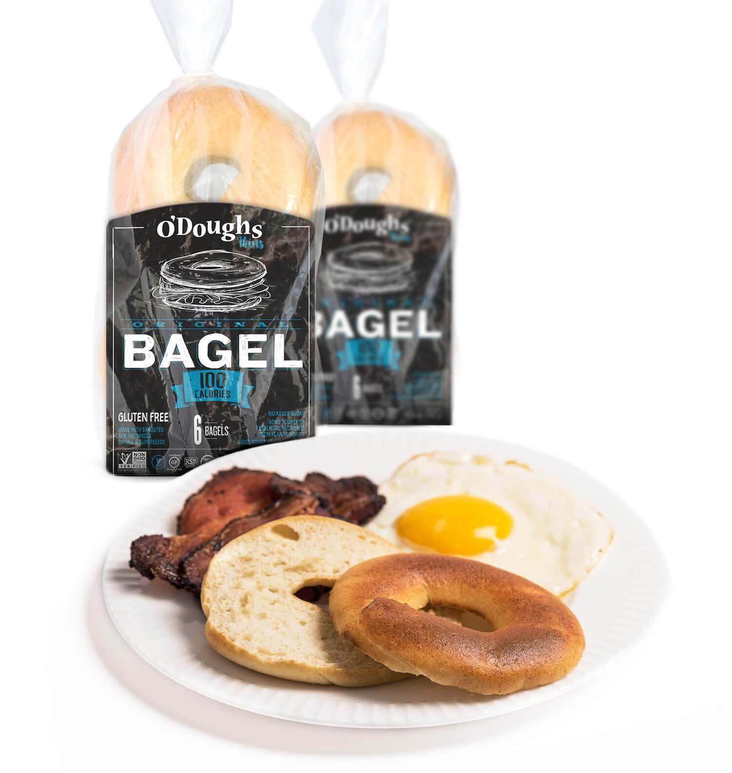 O'Doughs bagel presliceado en tostadora listo para consumo crujiente