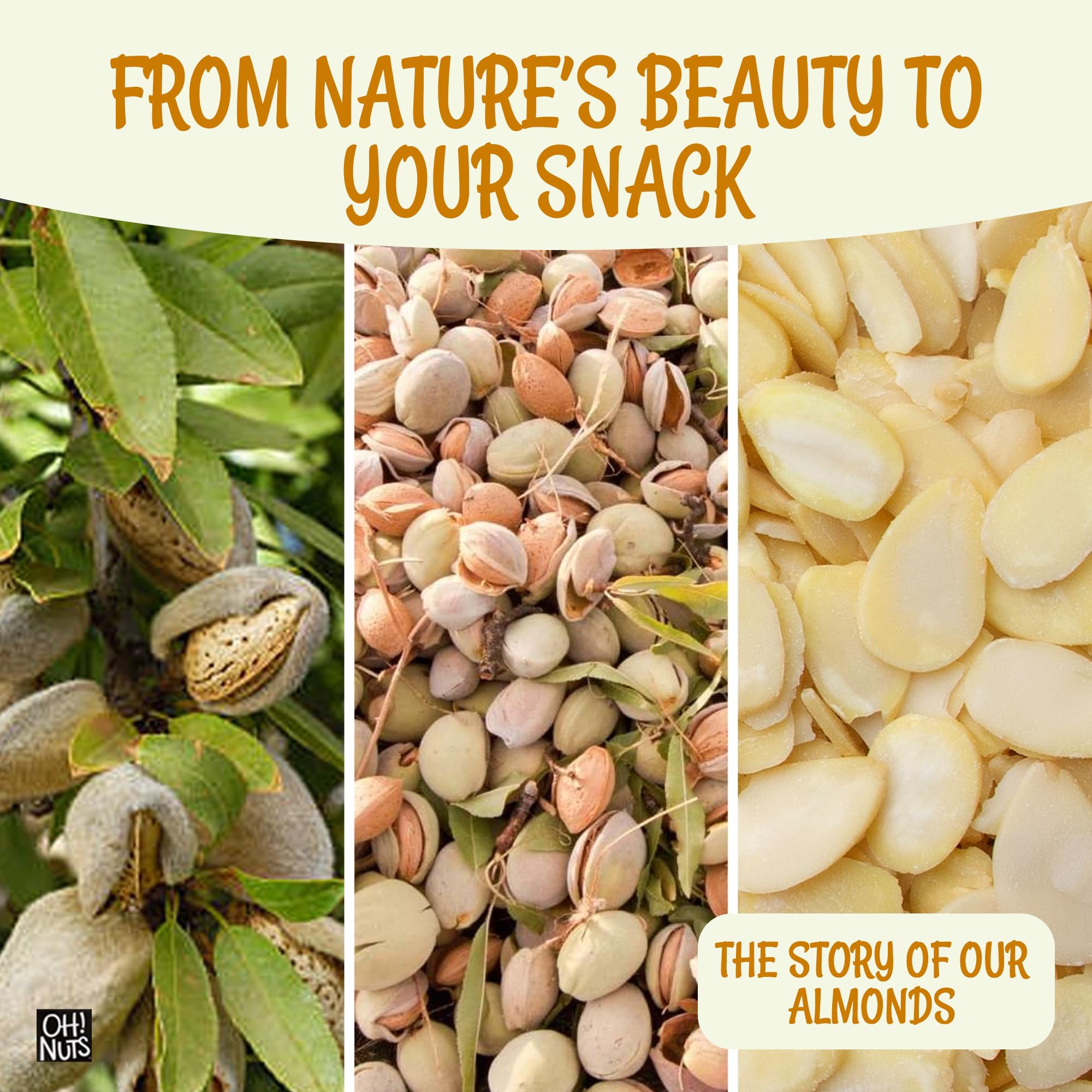 Oh! Nuts bolsa abierta con cierre resellable, conserva crujiente