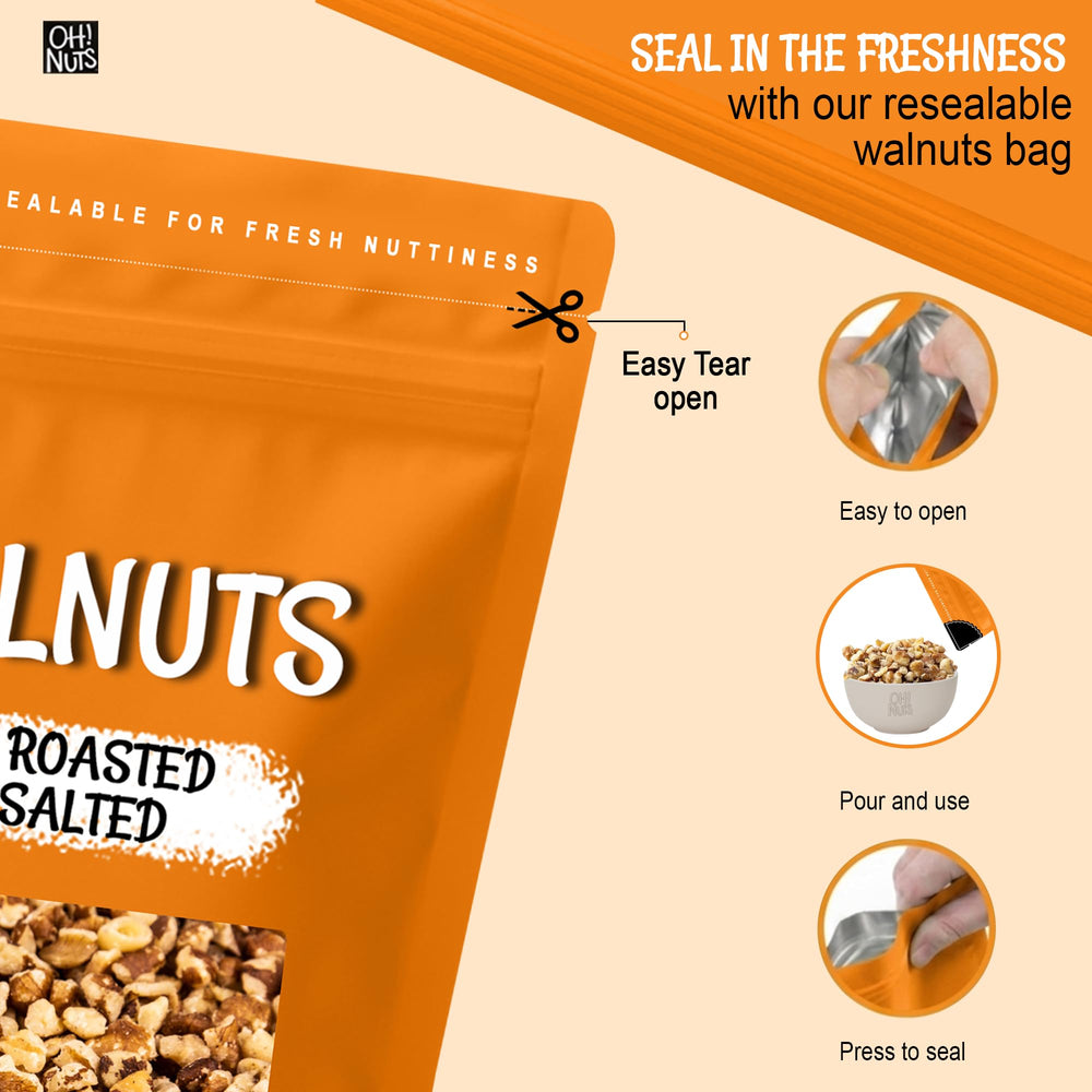 Oh! Nuts nueces sobre ensalada aportando crunch saludable
