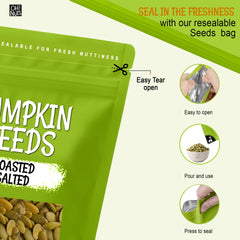 Oh! Nuts pepitas servidas en un bol lista para consumir y añadir sabor