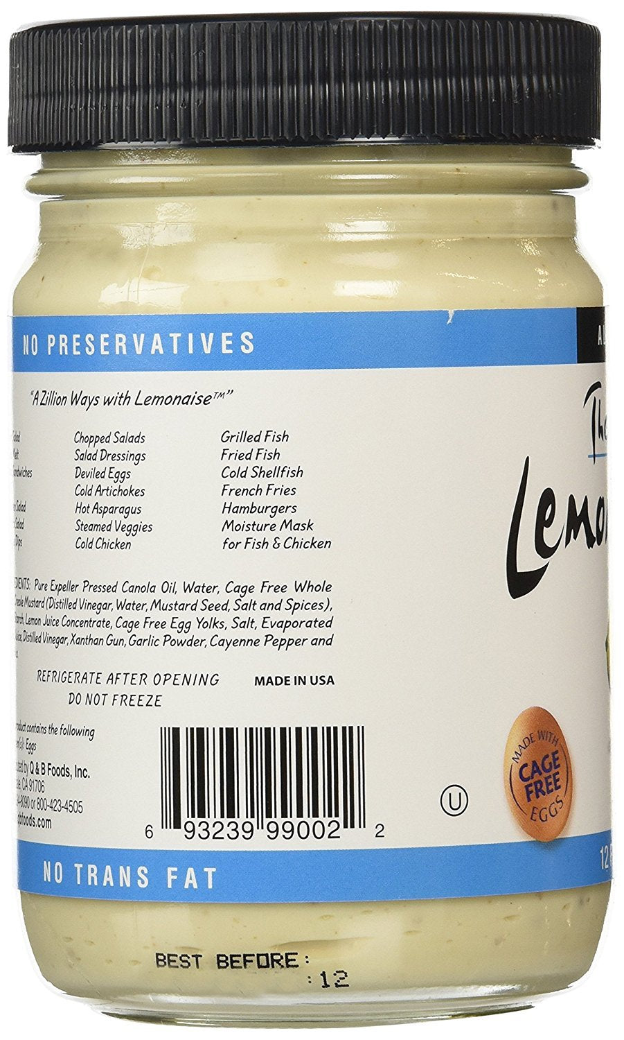 Ojai Cook Lemonaise Light junto a regla para comparar tamaño práctico