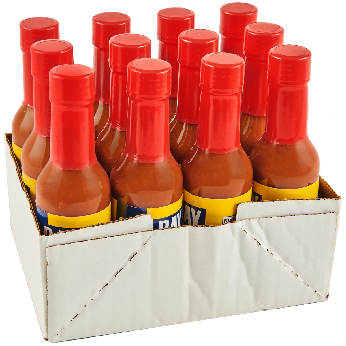 OLD BAY frente de la botella mostrando etiqueta y tamaño práctico