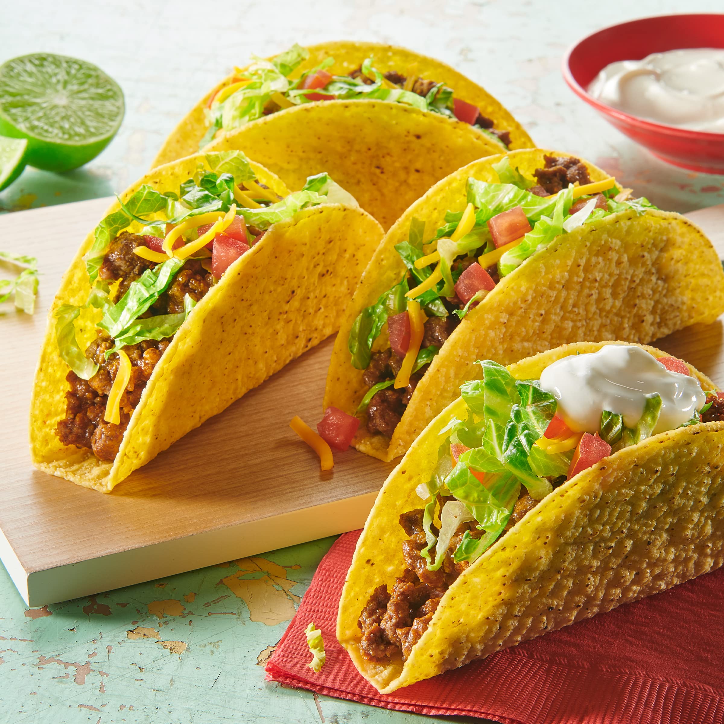 Old El Paso detalle de etiqueta indicando 25% menos sodio y sin gluten