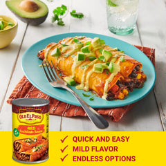 Old El Paso enchiladas horneadas cubiertas con salsa, sabor práctico