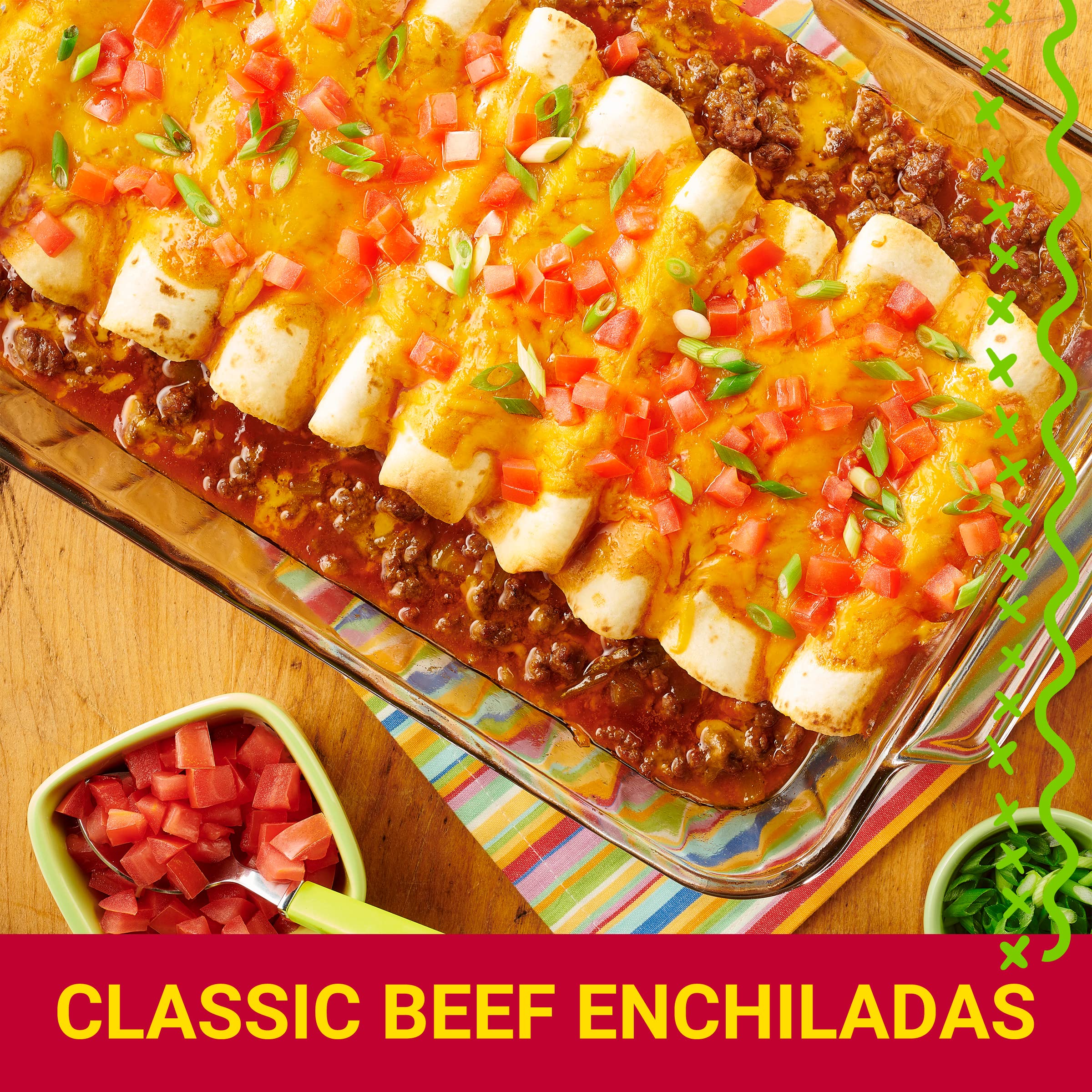 Old El Paso sobre con especias dispuestas ofreciendo aroma y versatilidad