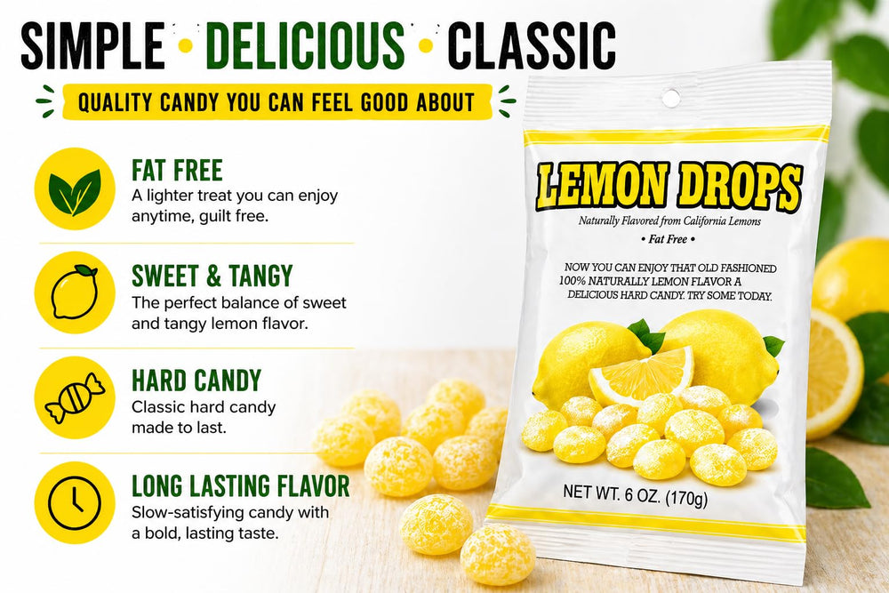Old Fashioned Sanded Lemon Drops caramelos en un bol decorativo, perfecto para eventos