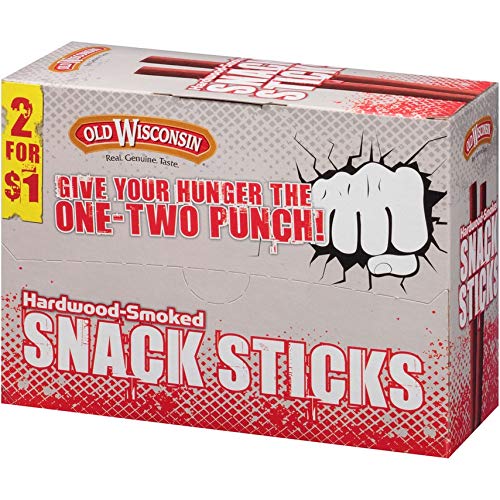 Old Wisconsin caja de 42 palitos en despensa organizada, ideal para familias