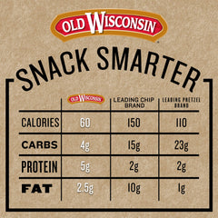 Old Wisconsin palito en mano, comparativa de tamaño y porción controlada