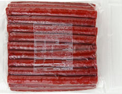 Old Wisconsin porción en plato para merienda, opción alta en proteína