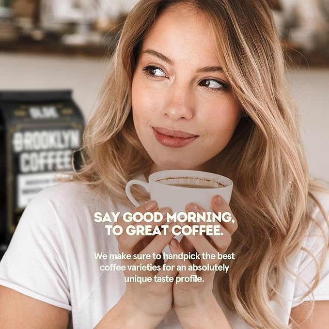 OLDE BROOKLYN COFFEE taza preparada en cocina, ambiente hogareño y sabor