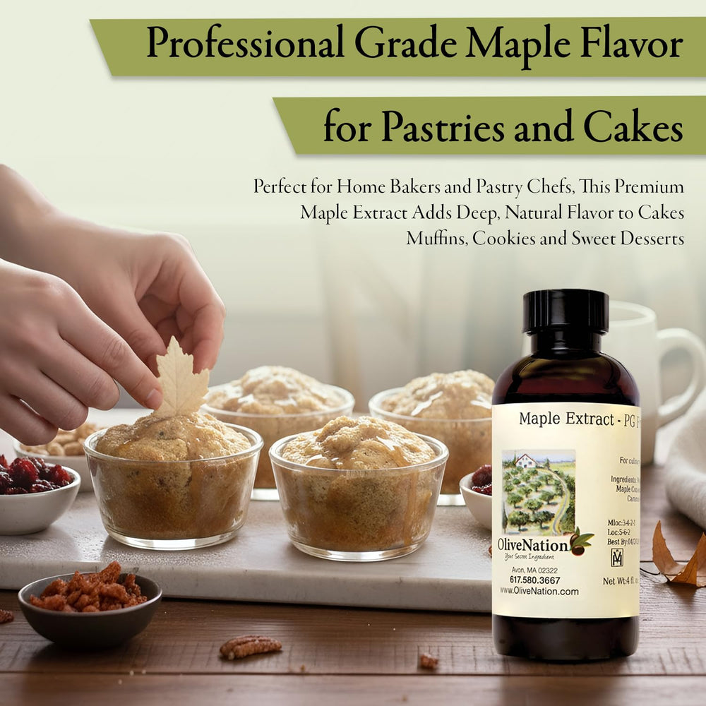 OliveNation ambientación con postres horneados que realzan sabor maple