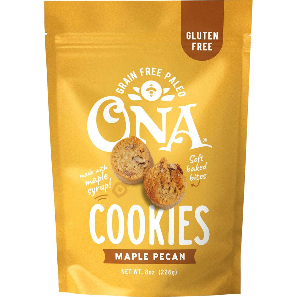 Ona galletas frente del empaque mostrando marca y beneficios claros