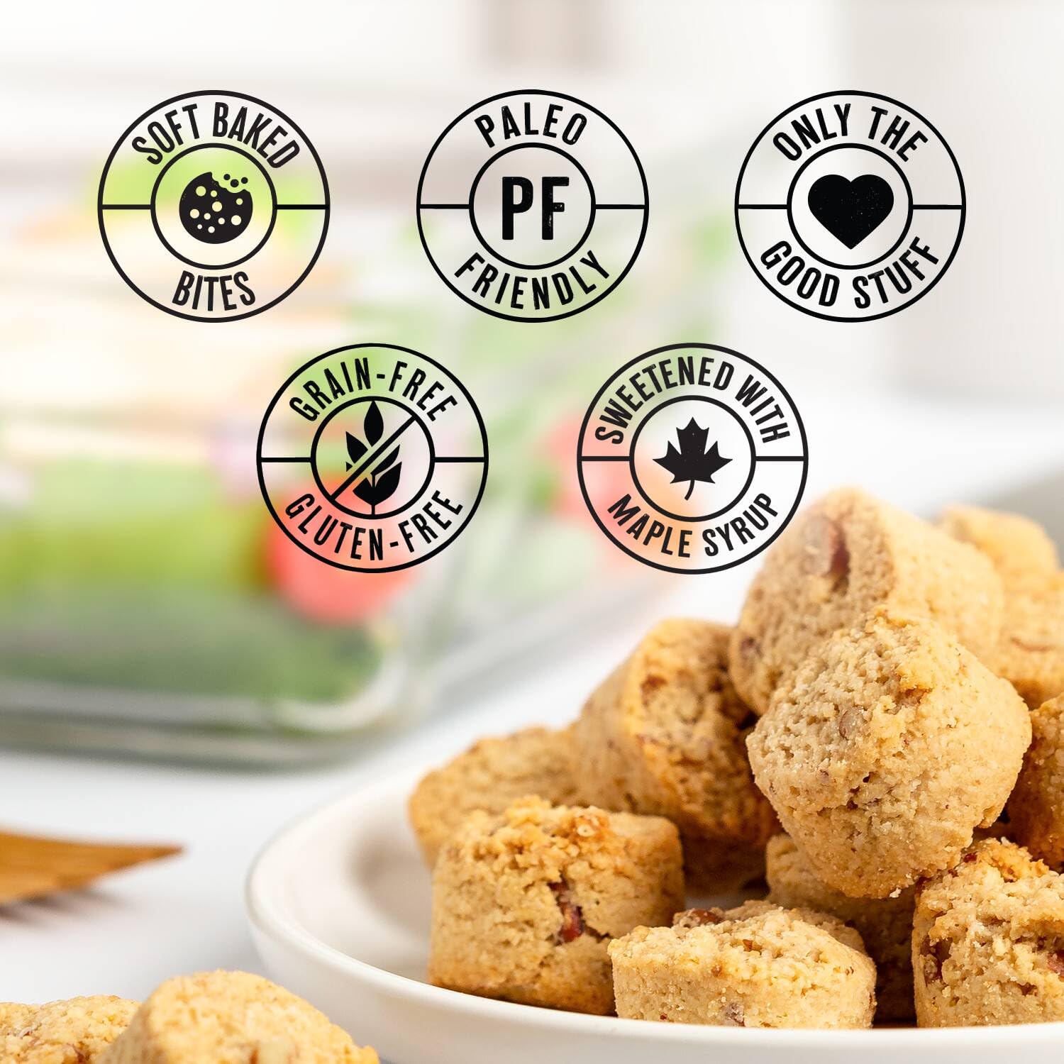 Ona galletas junto a regla para comparar tamaño y porcion