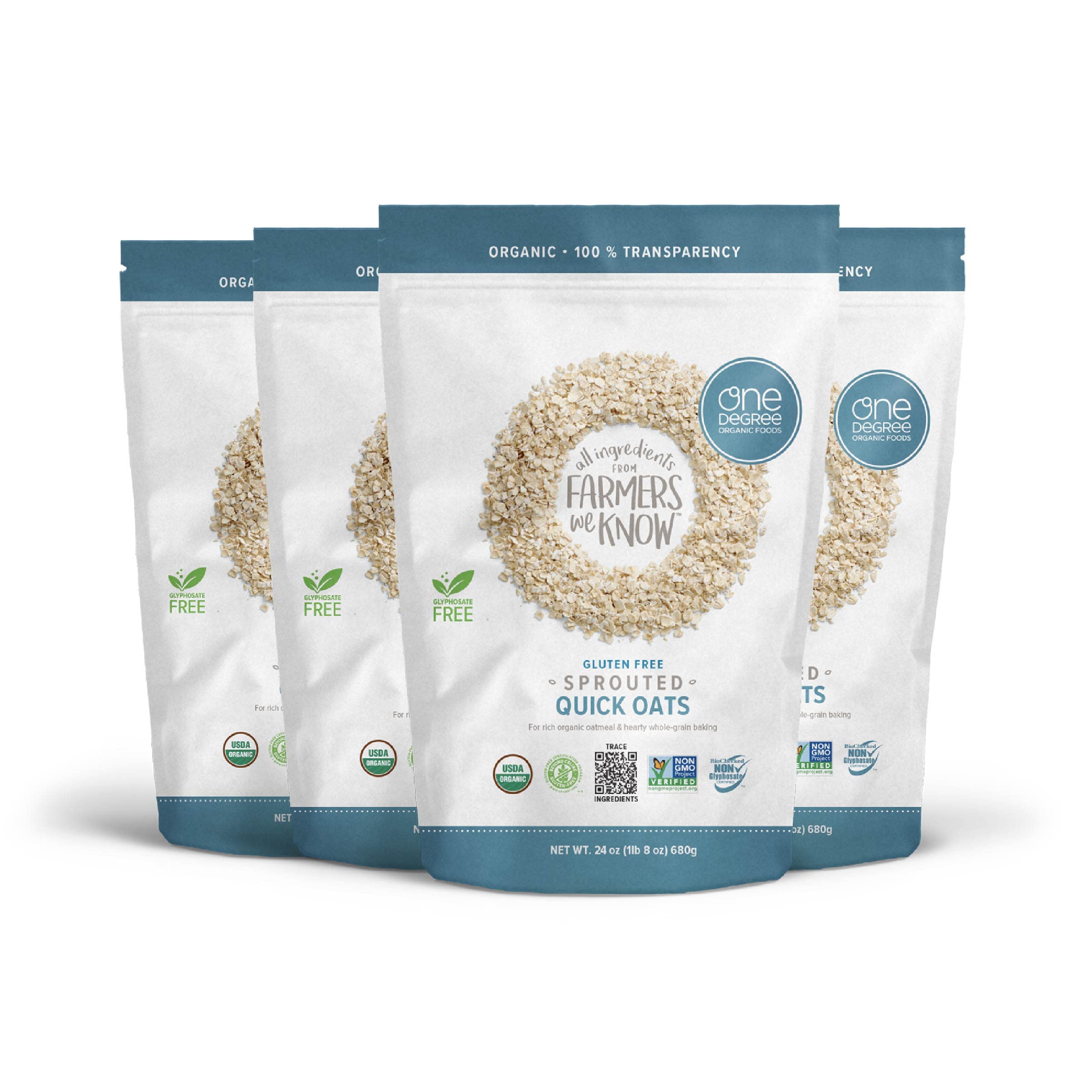 One Degree frente del empaque mostrando sello USDA Organic y beneficios claros
