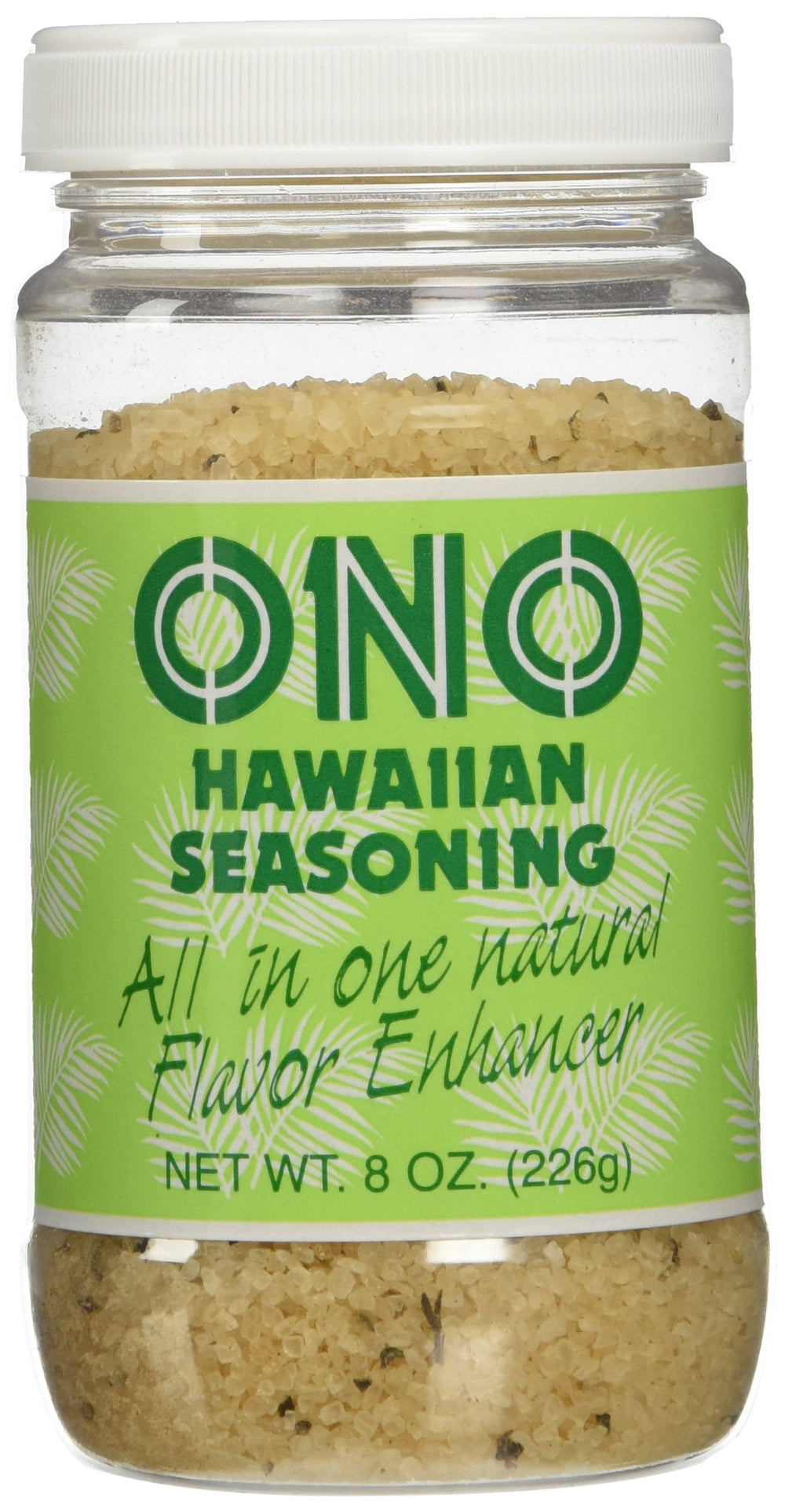 Ono frasco frontal 8oz mostrando la etiqueta y realzando cocina fácil