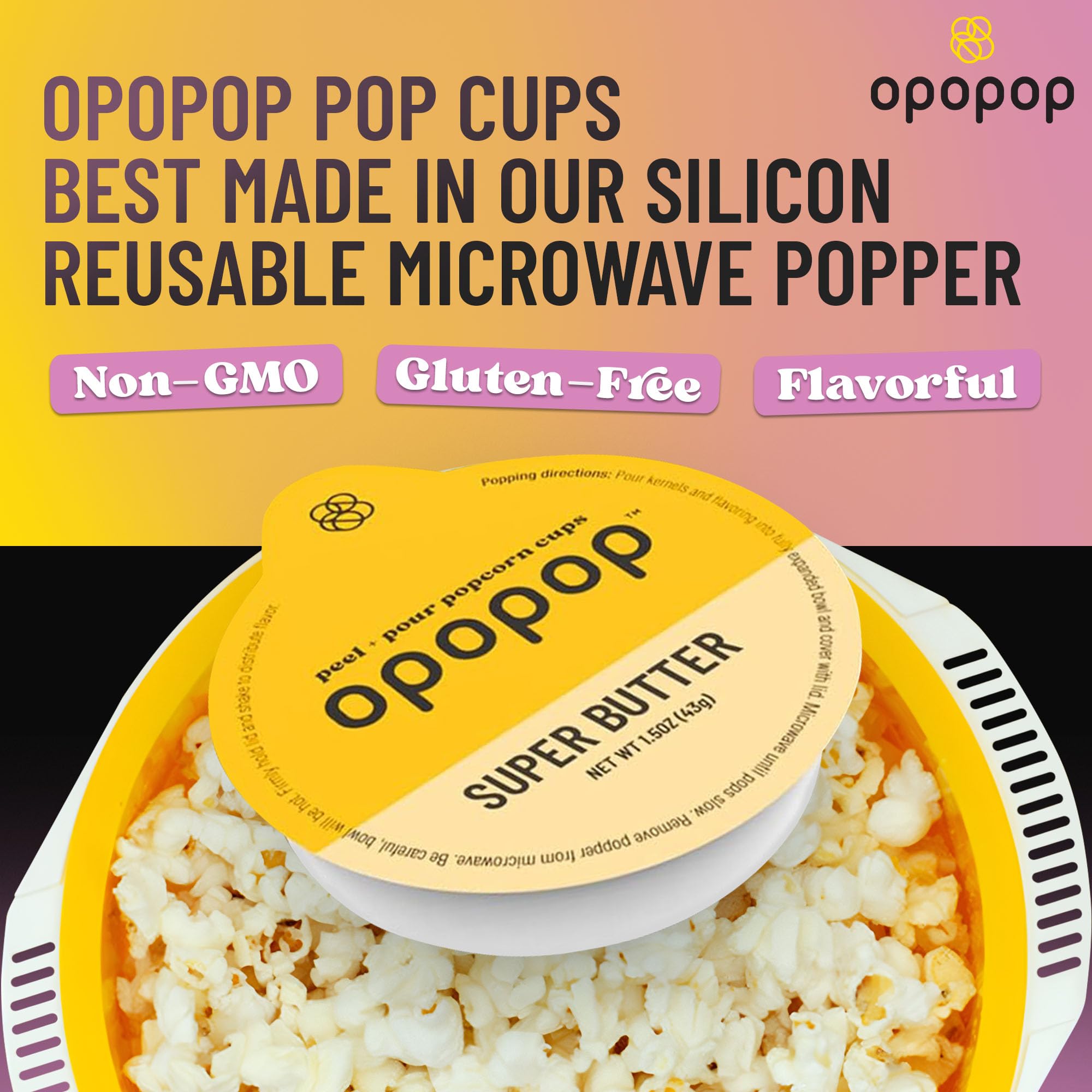 OPOPOP taza en microondas demostrando facilidad de preparación