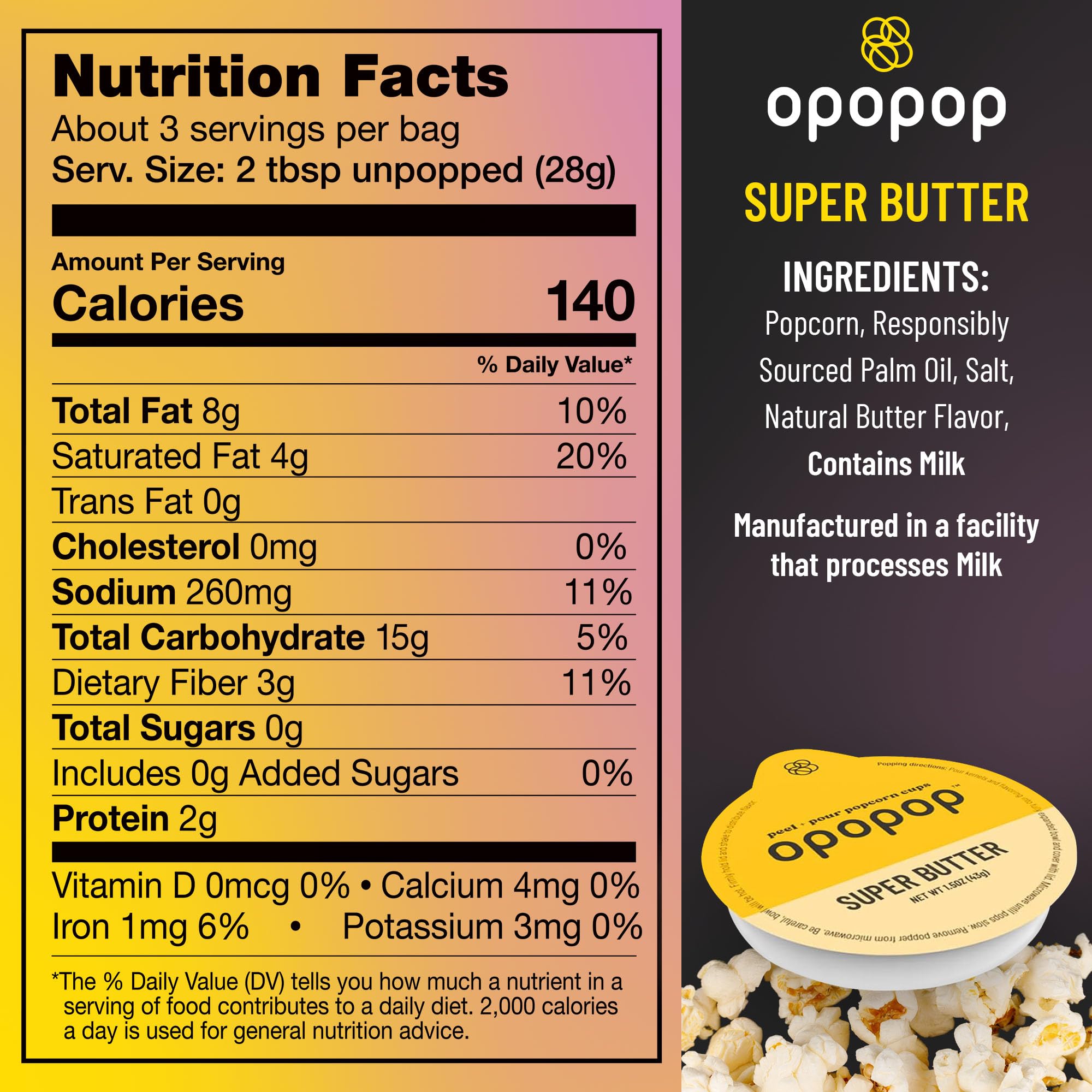 OPOPOP primer plano de textura de palomitas resaltando sabor mantequilla
