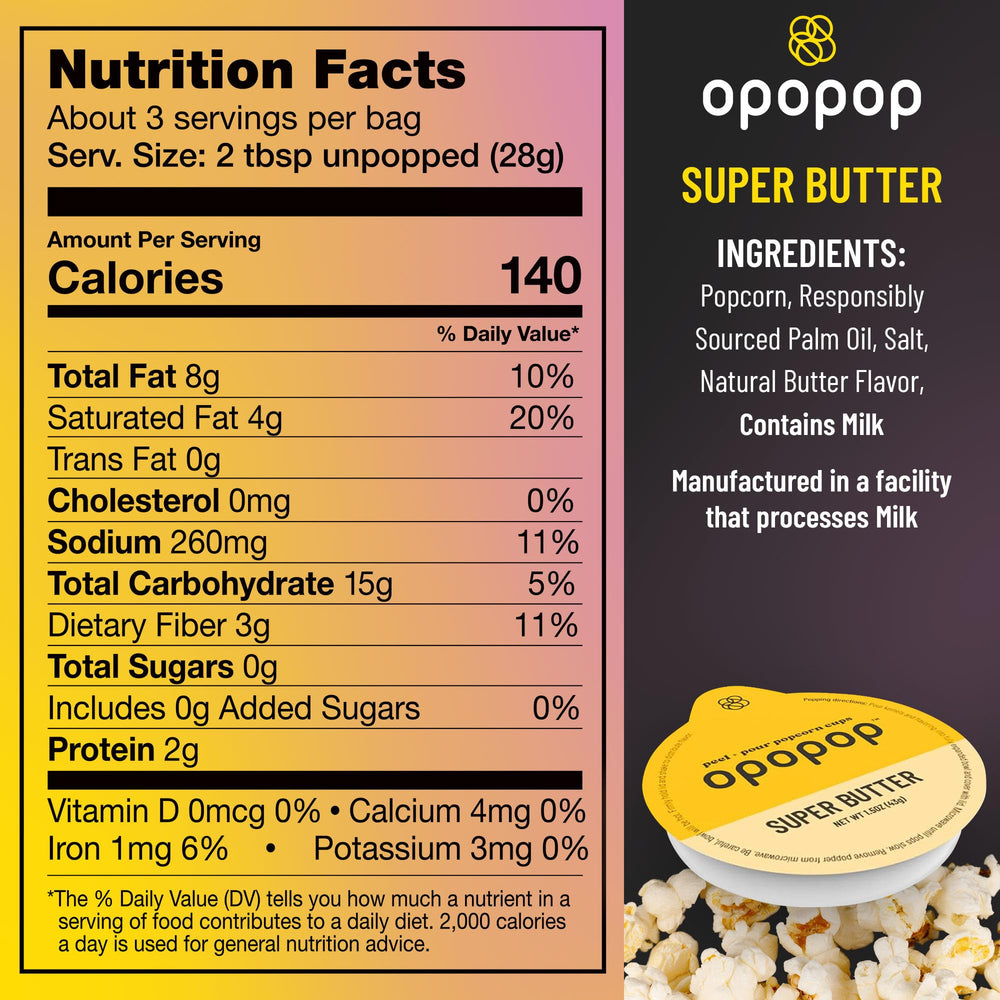 OPOPOP primer plano de textura de palomitas resaltando sabor mantequilla