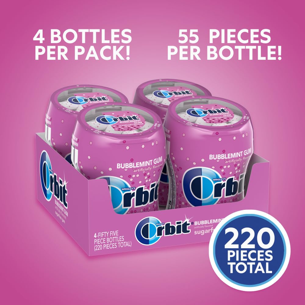 Orbit botella abierta con 55 piezas listas para consumir