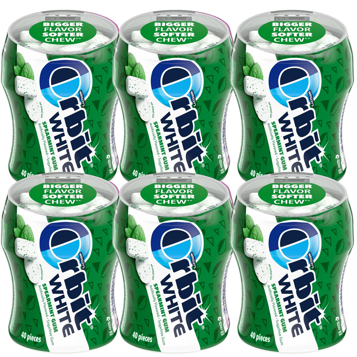THE HAMPTON CANDY COMPANY Orbit botella frontal mostrando etiqueta y cantidad
