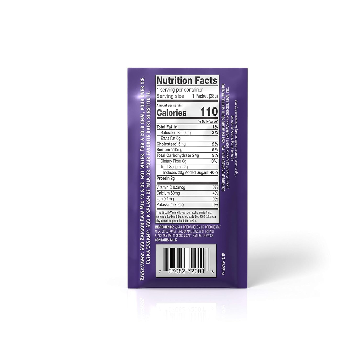 Oregon Chai chai latte caliente en taza, sabor cremoso reconfortante