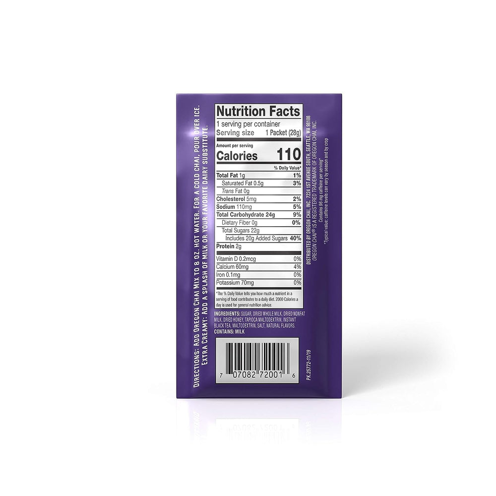 Oregon Chai chai latte caliente en taza, sabor cremoso reconfortante