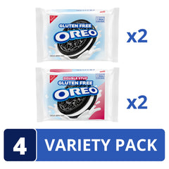 Corte de OREO Double Stuf sin gluten que muestra casi el doble de crema para más placer