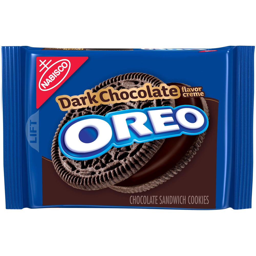 OREO empaque frontal 12.2 oz mostrando el logo y beneficio frescura