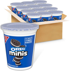 OREO minis vaso frontal mostrando galletas, práctico para meriendas