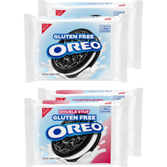 OREO pack frontal mostrando Original y Double Stuf sin gluten, ideal para compartir