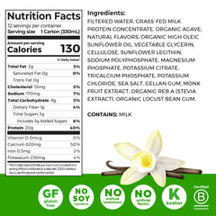 Orgain batido vainilla textura cercana evidenciando cremosidad