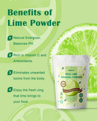 ORGFUN polvo de lima disolviéndose en cóctel para un ácido natural y consistente