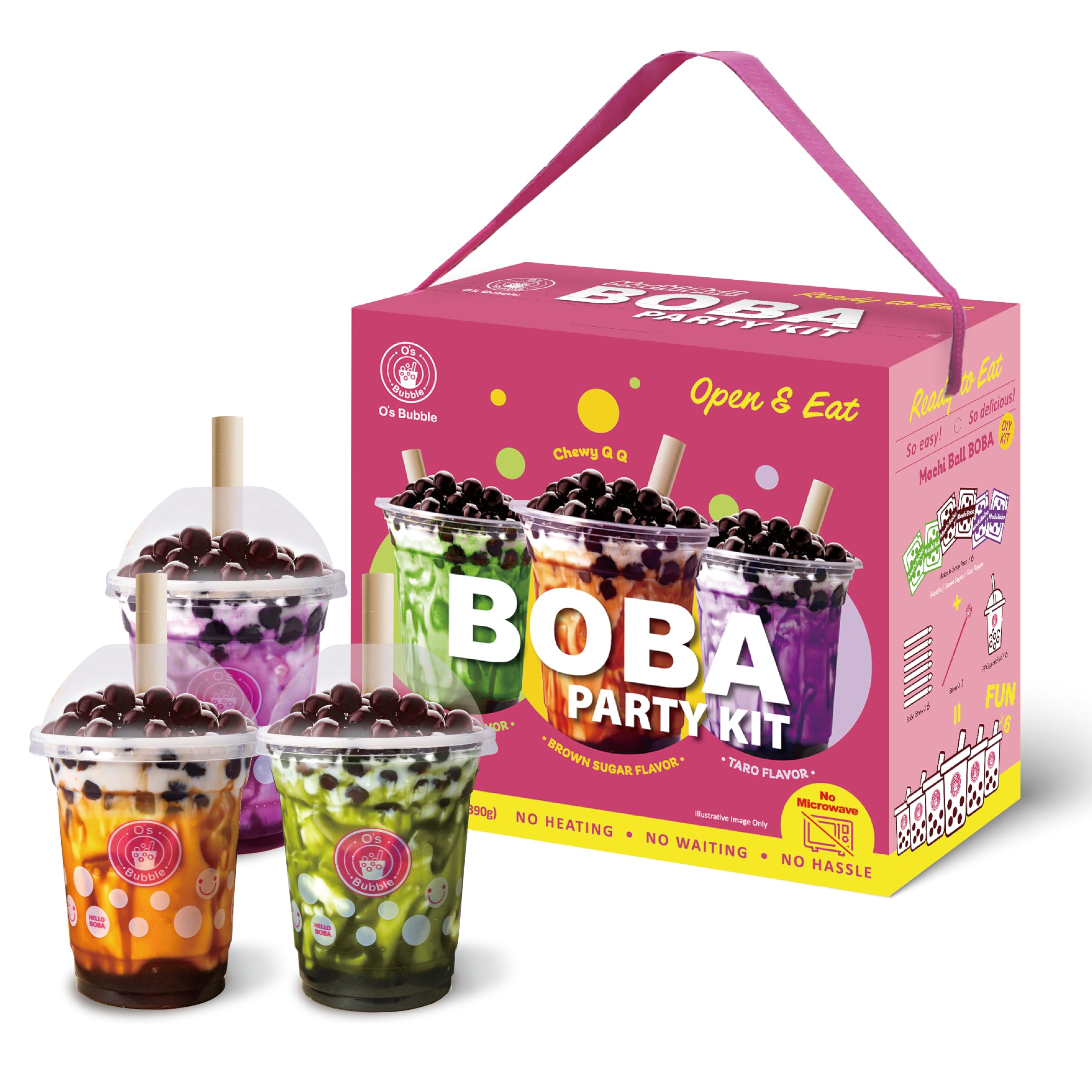 O's Bubble vista frontal del kit mostrando contenido completo y conveniencia
