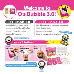 O's Bubble jarabe marmolado en primer plano para decoración llamativa