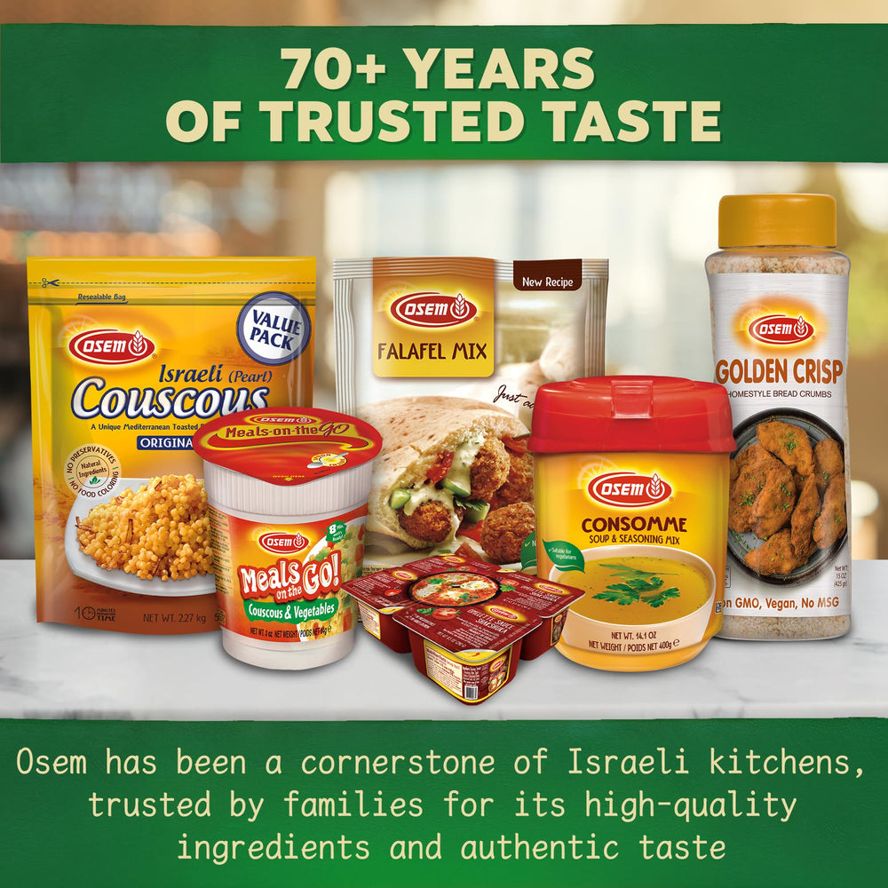Osem mini croutons etiqueta ingredientes y sello kosher muestra transparencia y confianza