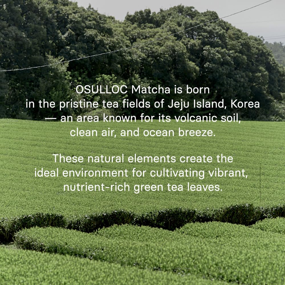 OSULLOC etiqueta del envase con información de origen Jeju y certificación orgánica visible