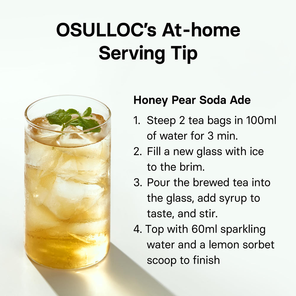 Osulloc té mezclado con frutas y soda ilustrando recetas veraniegas creativas