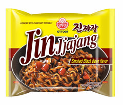 OTTOGI JIN frente del paquete que muestra el producto y conveniencia instantánea
