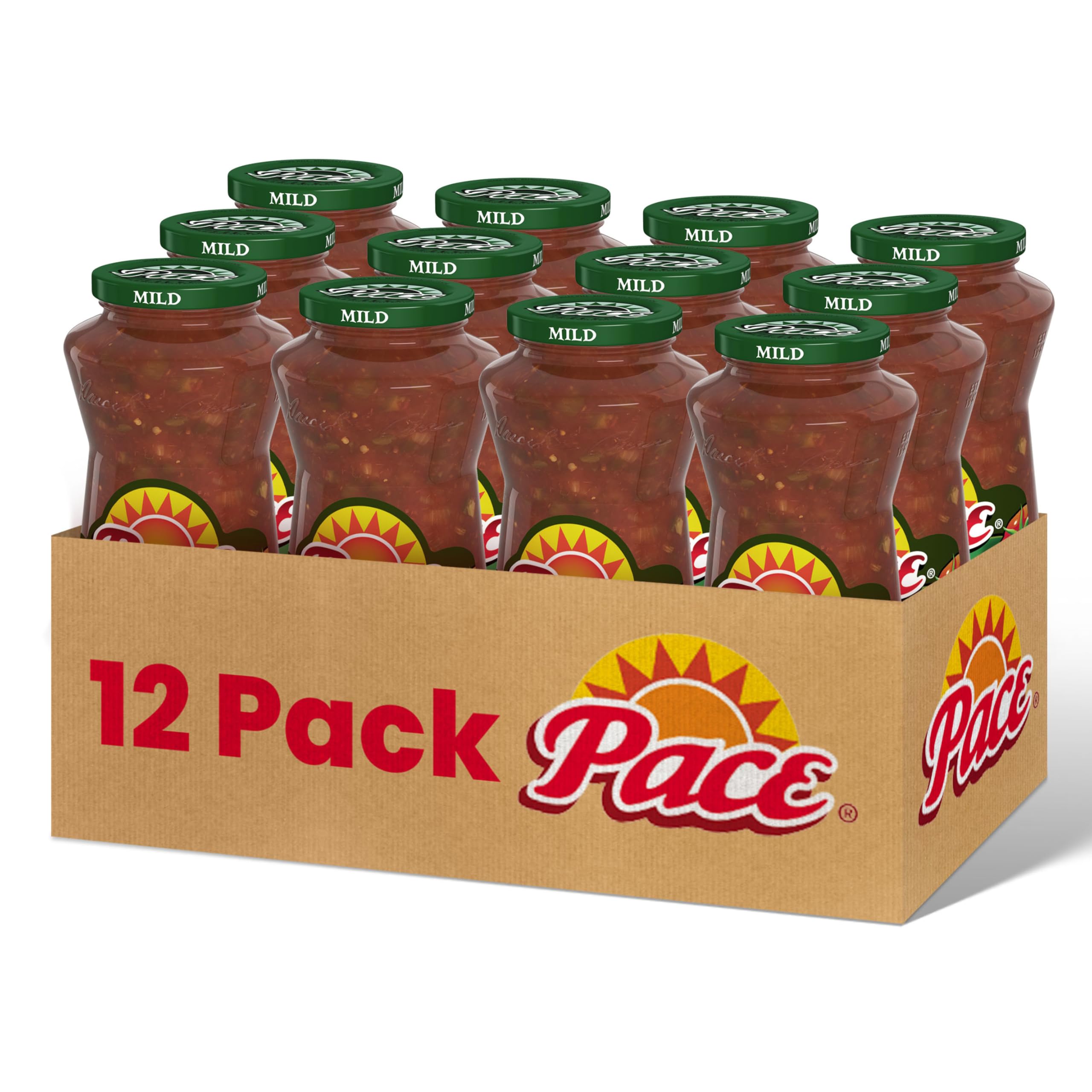 Pace frasco frontal 16 oz mostrando etiqueta y tamaño práctico