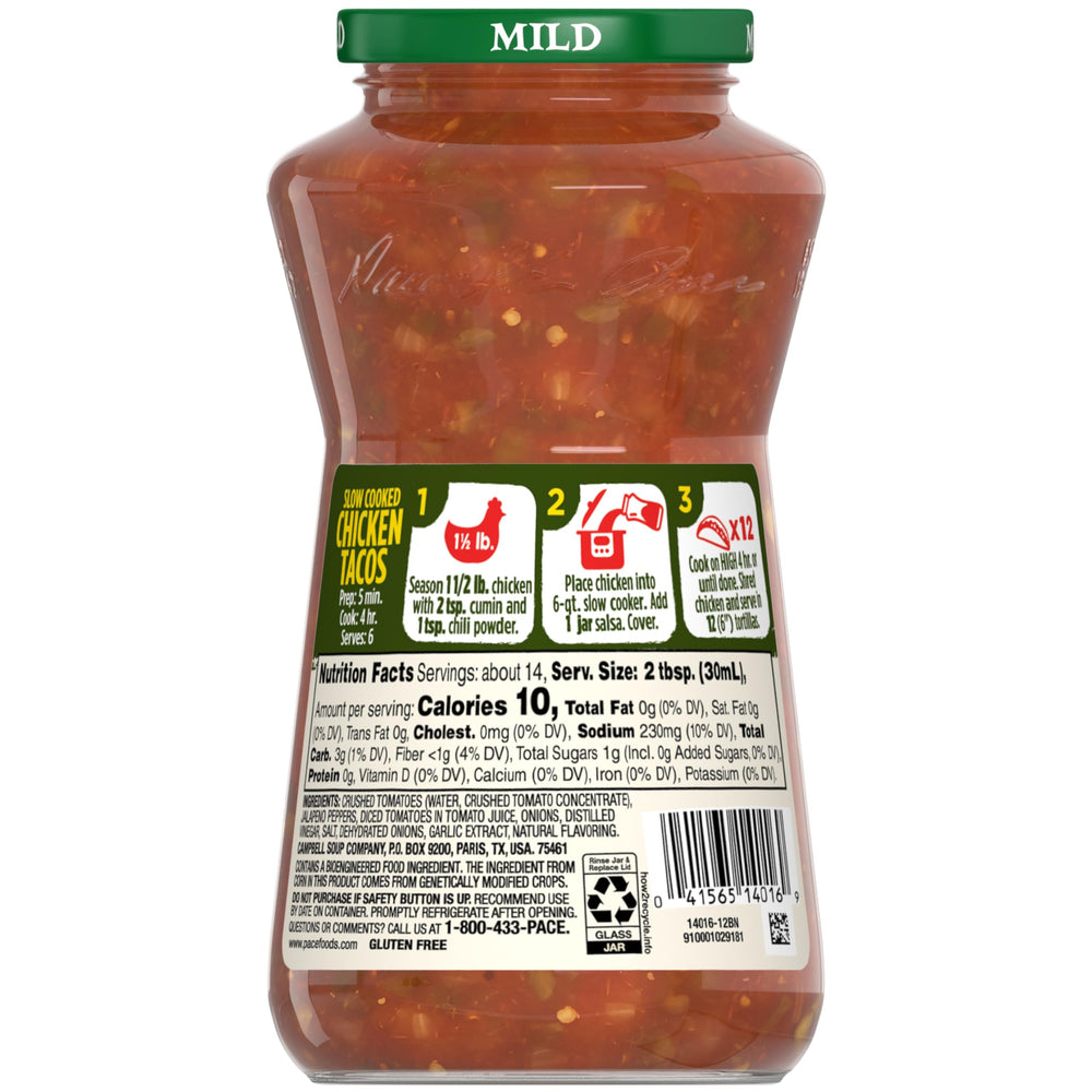Pace salsa como topping en taco para potenciar sabor